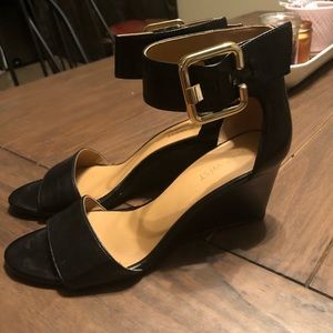 Nine West Ankle Strap Wedge Sandals